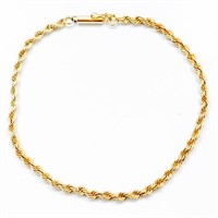 14k Yellow Gold Rope Link Bracelet