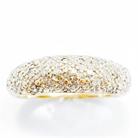 Diamond Encrusted 10k Gold Band Ring