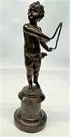 Fine 19th c French Bronze Figure of Boy