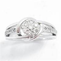 Diamond & 10k White Gold Ring