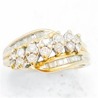 3/4 Carat Diamond & 10k Gold Band Ring