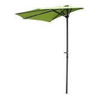 9' half round patio umbrella grass green