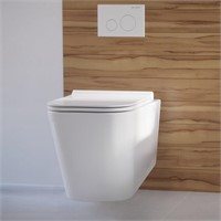 Dual-Flush Elongated Wall-Mounted Toilet