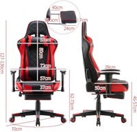 Gaming Chair with Headrest and Lumbar Support