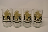 4 LA  Anheuser Busch Beer Glasses