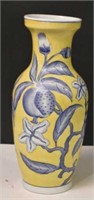 Blue & Yellow Floral Vase