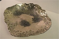 Ornate Silverplated Platter -  Made in India