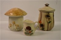 Mushroom Jars & Creamer