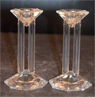 2 Lenox Fine Crystal Candle Holders