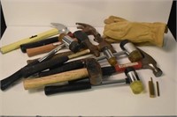 Lot of Hammers & Tools w/ Gloves