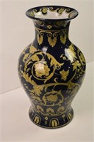 Decorative Blue and Yellow Vase