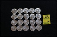 (20) 1964 Half Silver Dollars