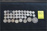 Silver Dimes Quarters Dollars Half Dollars