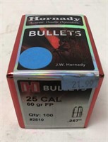 Hornady Bullets 25 cal. 60gr FP 100 pcs
