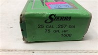 Sierra Bullets 25cal 75gr HP 100pcs