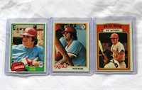 Pete Rose Topps Cards 1972, 1978 & 1981