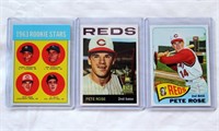 3 Older Pete Rose Cards - Real or Reprints?