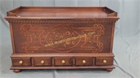 Vintage Cedar Hope Chest - Floral Inlaid