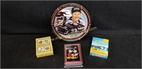 Dale Earnhardt Collectors Plate and card decks
