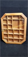 Wooden Shadow Box, Glass, Wall Mount