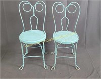 2 Vintage Ice Cream Parlor Style Chairs