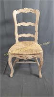 Vintage Wood Painted White Chair