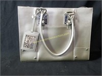 Gray Wilson Leather Tote w Dust Cover