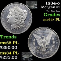 1884-o Morgan $1 Grades Choice Unc+ PL