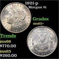 1921-p Morgan $1 Grades GEM+ Unc
