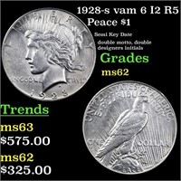 1928-s vam 6 I2 R5 Peace $1 Grades Select Unc