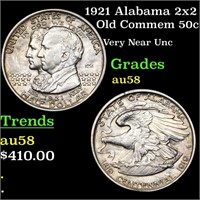 1921 Alabama 2x2 Old Commem 50c Grades Choice AU/B