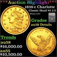 *Highlight* 1839-c Charlotte Classic Head $2 1/2 G