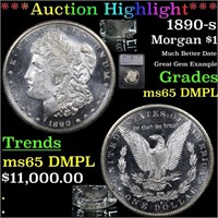 *Highlight* 1890-s Morgan $1 Graded ms65 DMPL