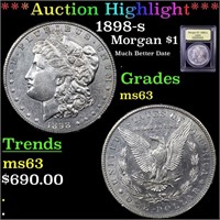 *Highlight* 1898-s Morgan $1 Graded Select Unc