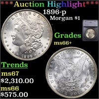 *Highlight* 1896-p Morgan $1 Graded ms66+