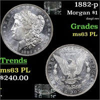 1882-p Morgan $1 Grades Select Unc PL