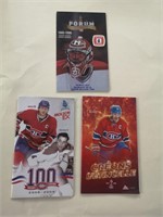 MONTREAL LOT OF THREE NHL POCKET SCHEDULES