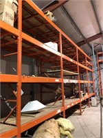 4 sections warehouse rack 44 in D x 13 ft 4 in H