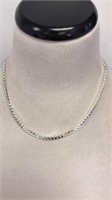 Silvertone Box Chain Necklace