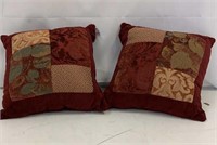 2 Red Throw Pillows