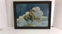 Knight On Horse Picture Framed