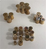 Antique Wooden Thread Spools