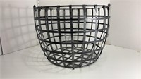 Large Storage Basket Metal Gray