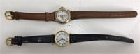 2 Women’s Watches  Leather Straps