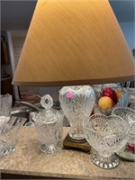 Crystal Lamp and 2 Crystal Pieces