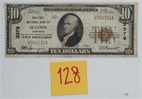 1929 Type 1 NE National Bank Note McCook