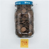 Wheat pennies 8.1lbs in jar