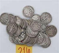 Silver Walking Liberty half dollars