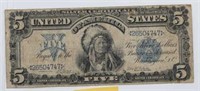 1899 $5 Indian Chief silver certificate