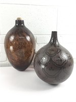 2 vases décoratifs en céramique